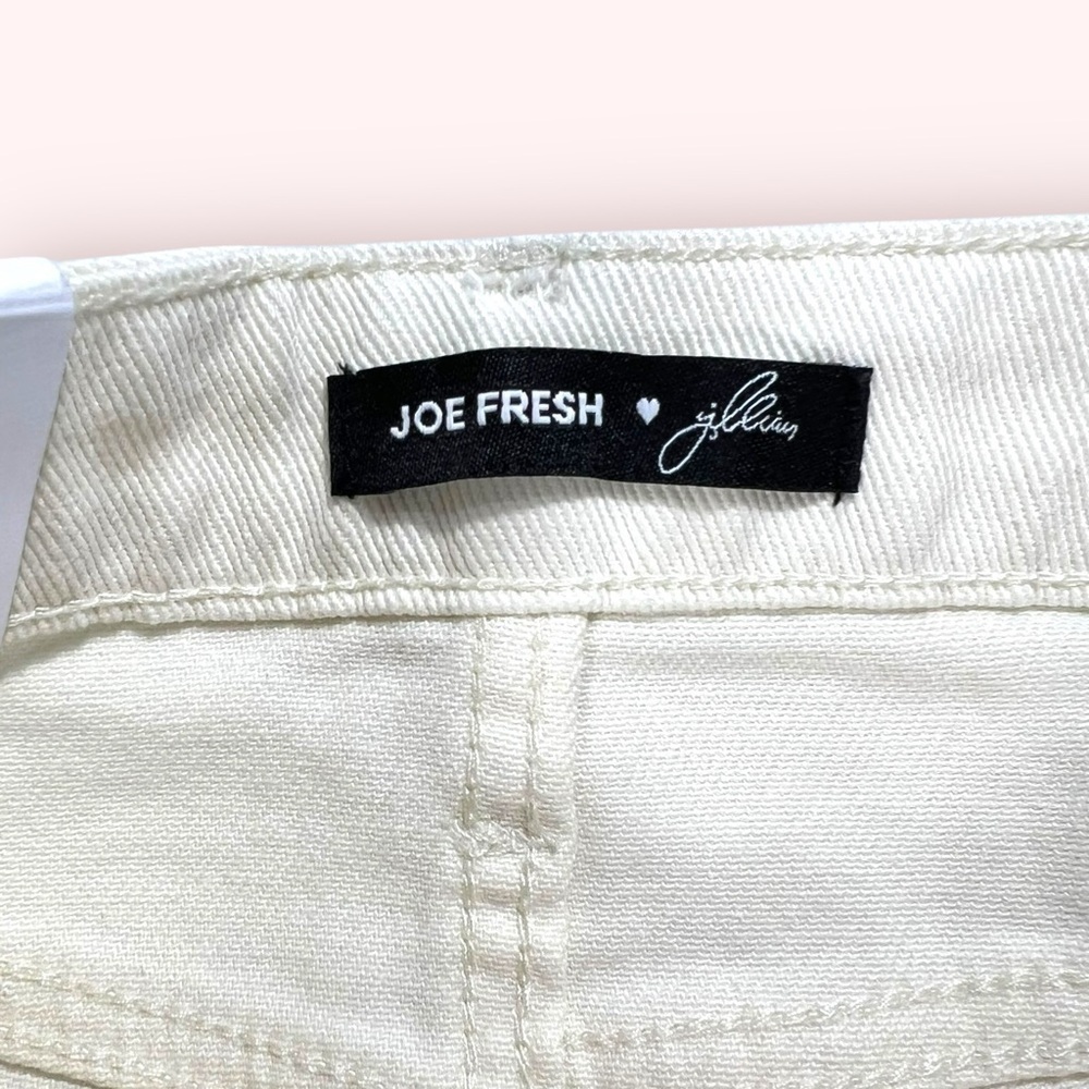 Joe Fresh High Rise Straight Leg Jeans White Cream Women’s 30 NWT Jillian Collab - Picture 7 of 13